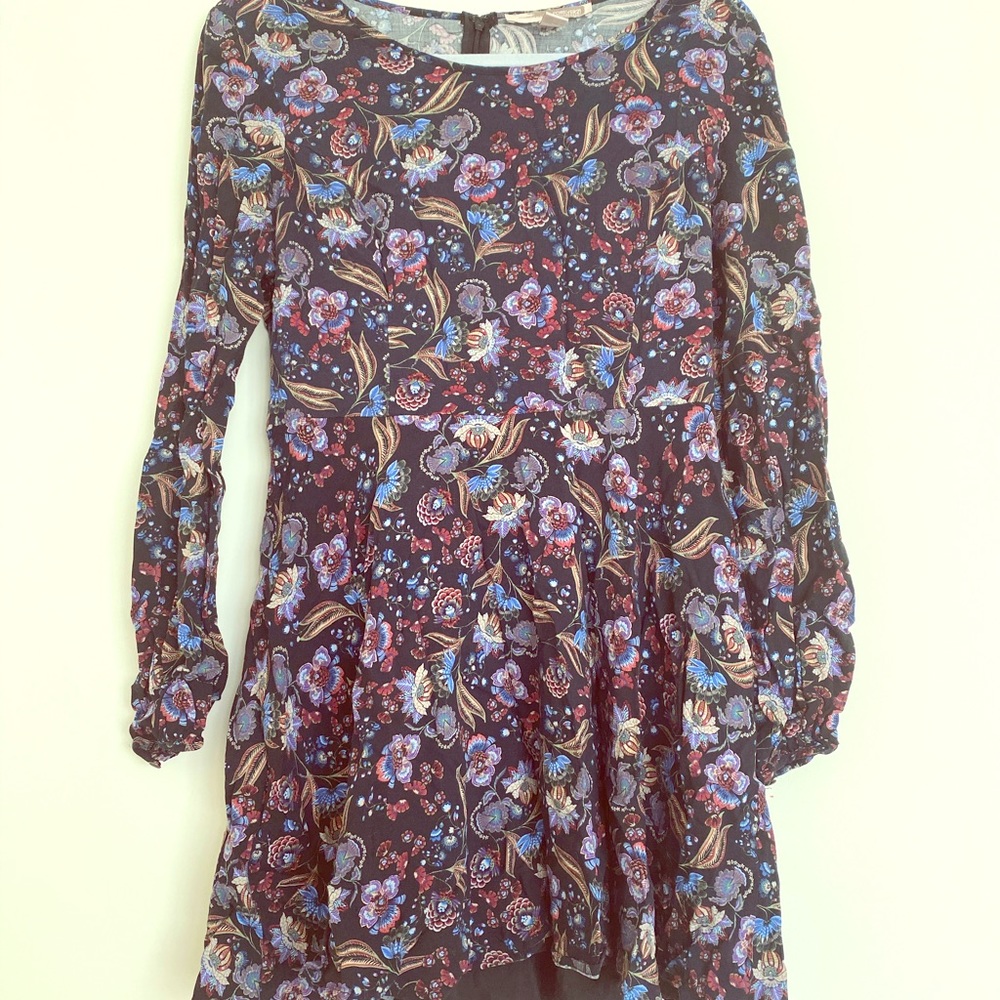 Black Fall Floral Dress  🍂